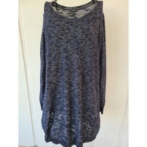 Eileen Fisher 1X Sweater Karma Jacquard Pullover Open Weave Linen Viscose Blend